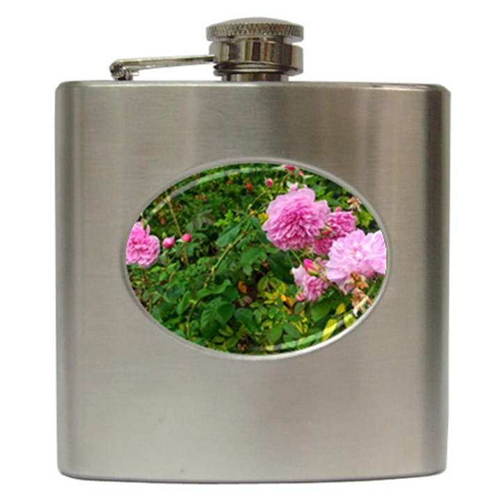 Light Pink Roses Hip Flask (6 oz)