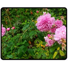 Light Pink Roses Fleece Blanket (medium)  by okhismakingart