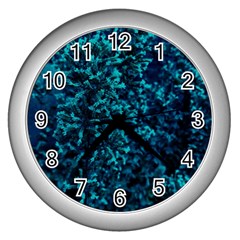 Sidewalk Flower Wall Clock (silver) by okhismakingart