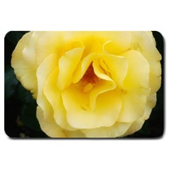 Pale Yellow Rose Large Doormat  by okhismakingart