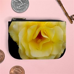 Pale Yellow Rose Mini Coin Purse by okhismakingart