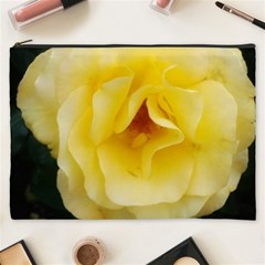 Pale Yellow Rose Cosmetic Bag (xxxl) by okhismakingart