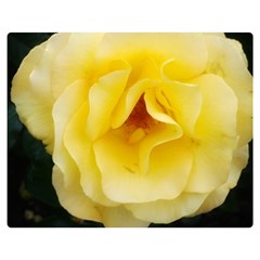 Pale Yellow Rose Double Sided Flano Blanket (medium)  by okhismakingart