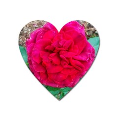 Folded Red Rose Heart Magnet by okhismakingart