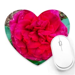 Folded Red Rose Heart Mousepads by okhismakingart