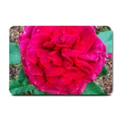 Folded Red Rose Small Doormat  by okhismakingart