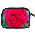 Folded Red Rose Digital Camera Leather Case Back