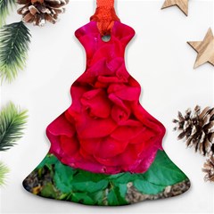 Folded Red Rose Christmas Tree Ornament (two Sides) by okhismakingart