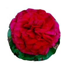 Folded Red Rose Standard 15  Premium Round Cushions by okhismakingart