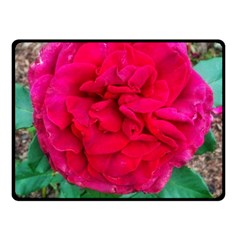 Folded Red Rose Double Sided Fleece Blanket (small)  by okhismakingart