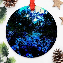 Cascade Of Flowers Ornament (round) by okhismakingart