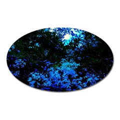 Cascade Of Flowers Oval Magnet by okhismakingart