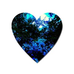 Cascade Of Flowers Heart Magnet by okhismakingart