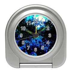 Cascade Of Flowers Travel Alarm Clock by okhismakingart