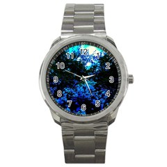 Cascade Of Flowers Sport Metal Watch by okhismakingart