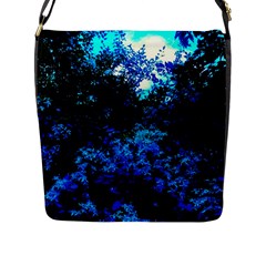 Cascade Of Flowers Flap Closure Messenger Bag (l) by okhismakingart