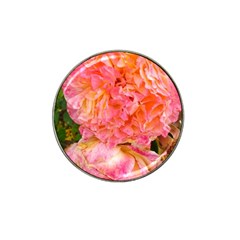 Folded Pink And Orange Rose Hat Clip Ball Marker (10 Pack) by okhismakingart