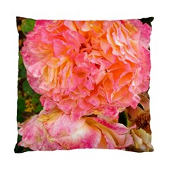 Folded Pink And Orange Rose Standard Cushion Case (two Sides) by okhismakingart