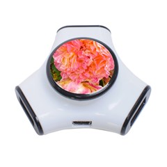 Folded Pink And Orange Rose 3-port Usb Hub by okhismakingart