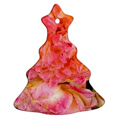 Folded Pink And Orange Rose Ornament (christmas Tree)  by okhismakingart