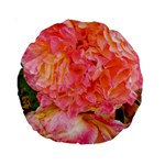 Folded Pink and Orange Rose Standard 15  Premium Round Cushions Front