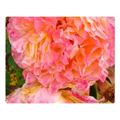 Folded Pink And Orange Rose Double Sided Flano Blanket (large)  by okhismakingart