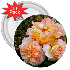 Bunch Of Orange And Pink Roses 3  Buttons (10 Pack)  by okhismakingart