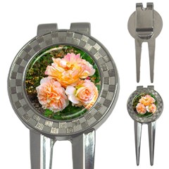 Bunch Of Orange And Pink Roses 3-in-1 Golf Divots by okhismakingart