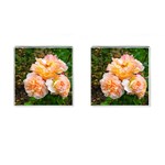 Bunch of Orange and Pink Roses Cufflinks (Square) Front(Pair)