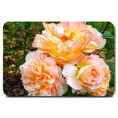 Bunch Of Orange And Pink Roses Large Doormat  by okhismakingart