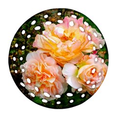 Bunch Of Orange And Pink Roses Ornament (round Filigree) by okhismakingart