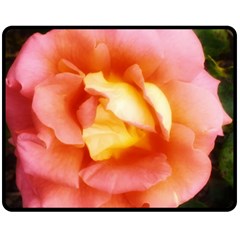 Light Orange And Pink Rose Double Sided Fleece Blanket (medium)  by okhismakingart