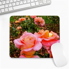 Pink Rose Field Large Mousepads by okhismakingart