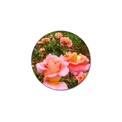 Pink Rose Field Golf Ball Marker by okhismakingart