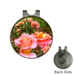 Pink Rose Field Hat Clips With Golf Markers by okhismakingart