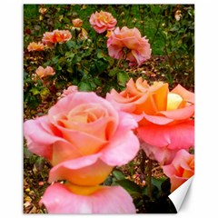 Pink Rose Field Canvas 16  X 20  by okhismakingart