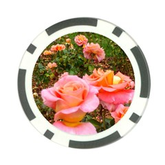 Pink Rose Field Poker Chip Card Guard by okhismakingart