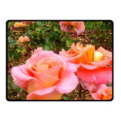 Pink Rose Field Fleece Blanket (small) by okhismakingart