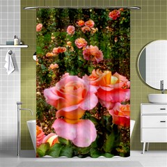 Pink Rose Field Shower Curtain 48  X 72  (small)  by okhismakingart