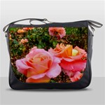 Pink Rose Field Messenger Bag Front