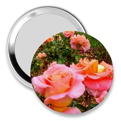 Pink Rose Field 3  Handbag Mirrors by okhismakingart