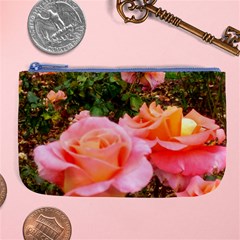 Pink Rose Field Large Coin Purse by okhismakingart