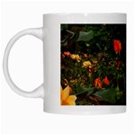 Orange Rose Field White Mugs Left