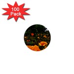 Orange Rose Field 1  Mini Buttons (100 pack)  Front