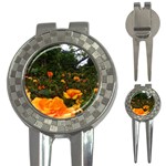 Orange Rose Field 3-in-1 Golf Divots Front