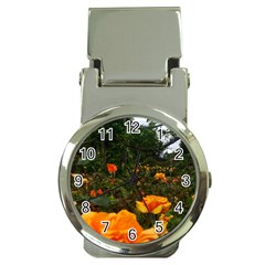 Orange Rose Field Money Clip Watches by okhismakingart