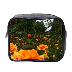 Orange Rose Field Mini Toiletries Bag (two Sides) by okhismakingart