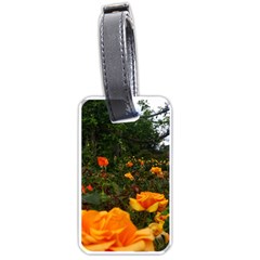 Orange Rose Field Luggage Tags (one Side)  by okhismakingart