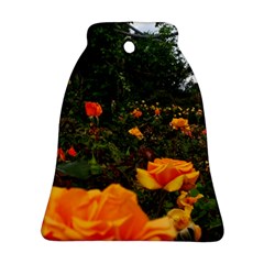 Orange Rose Field Bell Ornament (two Sides) by okhismakingart