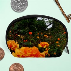 Orange Rose Field Accessory Pouch (large) by okhismakingart